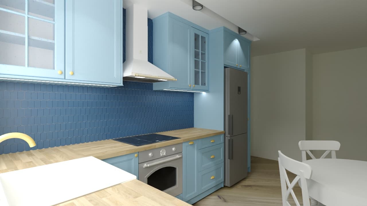 Kuchnia klasyczna niebieska